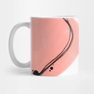 Peach and Pink Abstract Mug